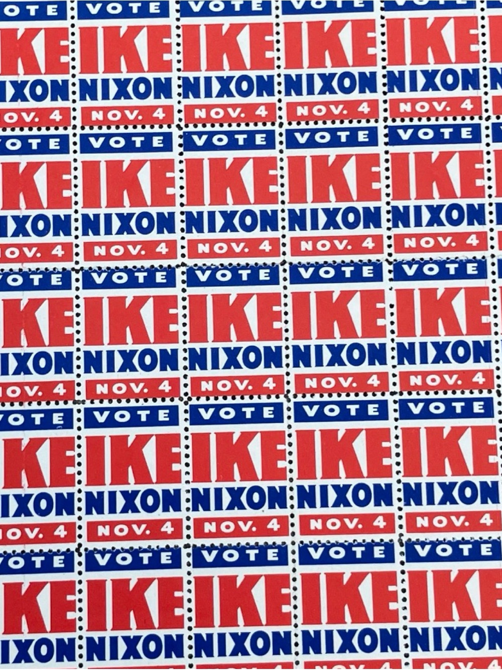 Vintage Ephemera Vote Ike Nixon Stamp Seals Scrapbook Junk Journal Collage